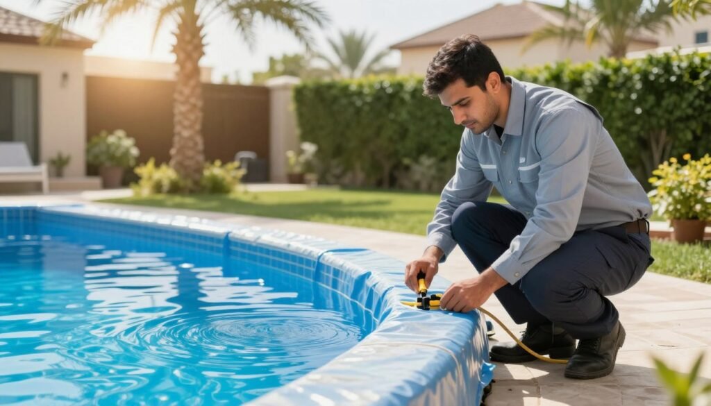 خدمات عزل المسبح وكشف التسربات
