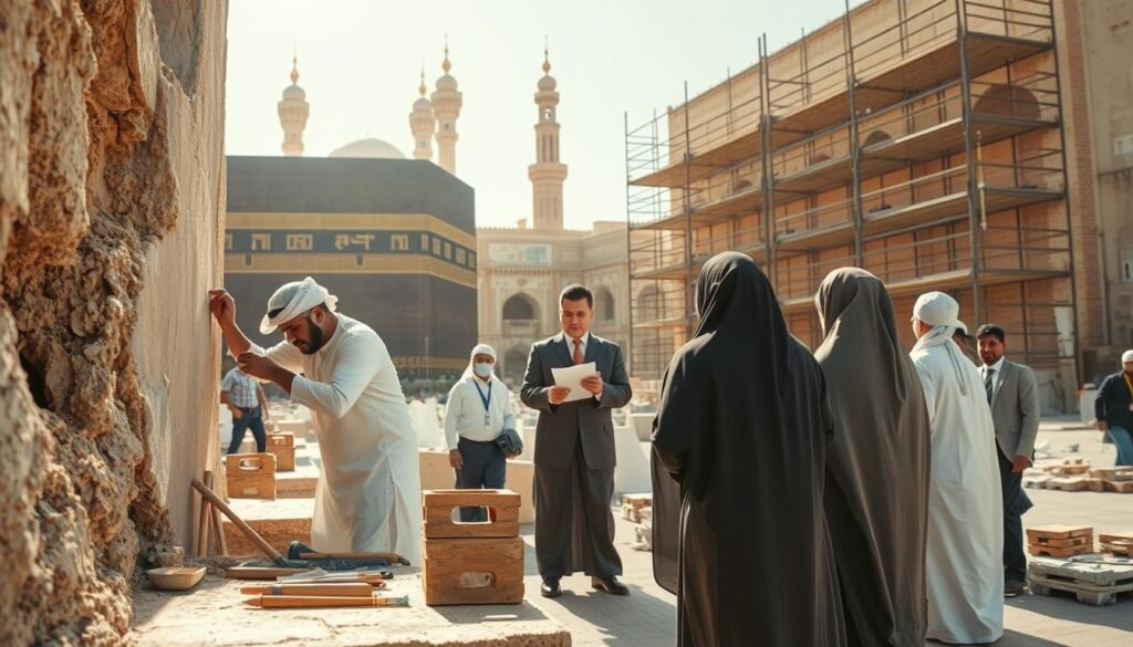 معاينة ترميم المباني في مكة